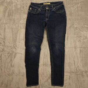 Big Star jeans mid rise skinny women's 29R dark wash blue western